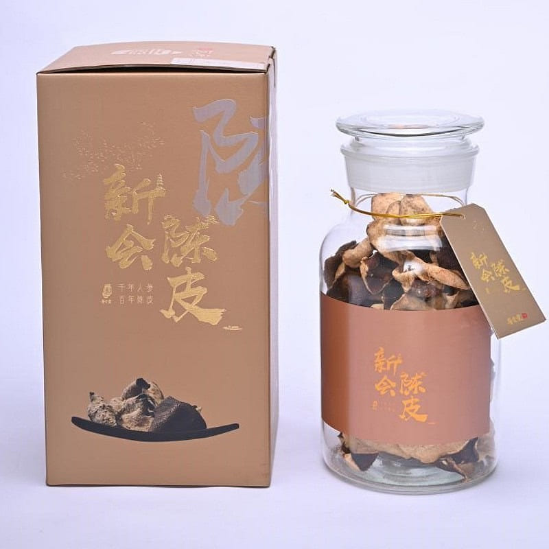 Guangdong specialty Xinhui Chenpi 10-year glass jar boxed old Chenpi gift box 200 g