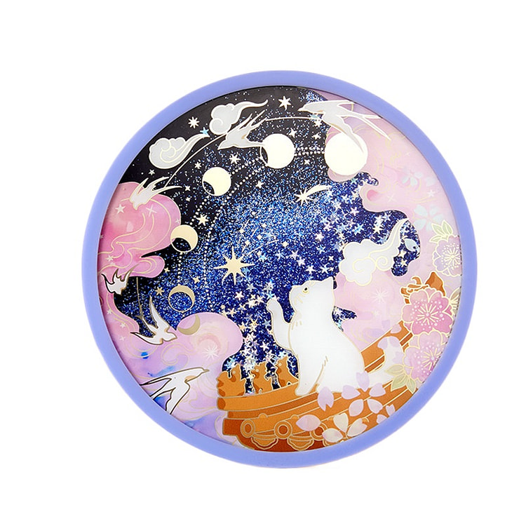 宫廷宝贝宫猫观星流沙杯垫隔热礼品 1件装 1 箱