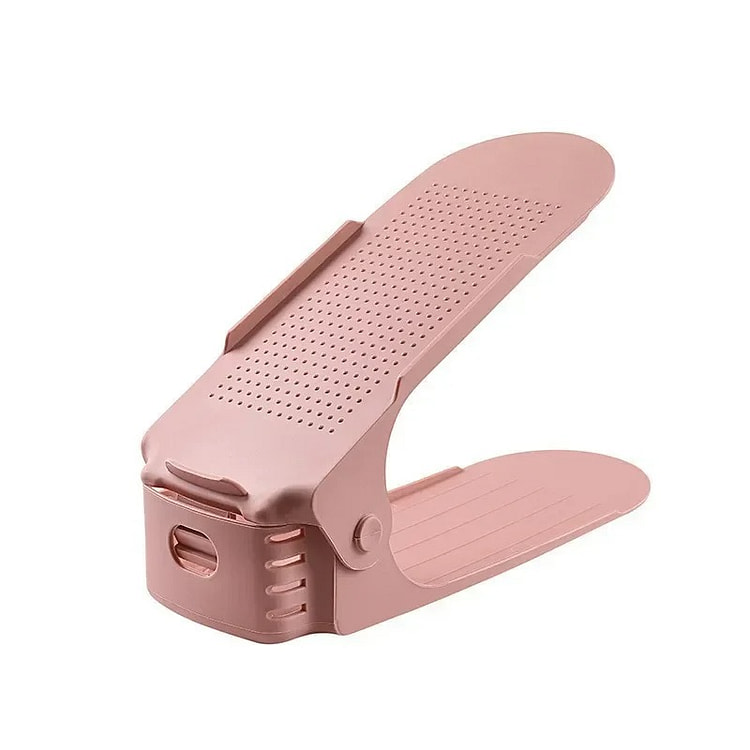 Adjustable double-layer shoe rack
