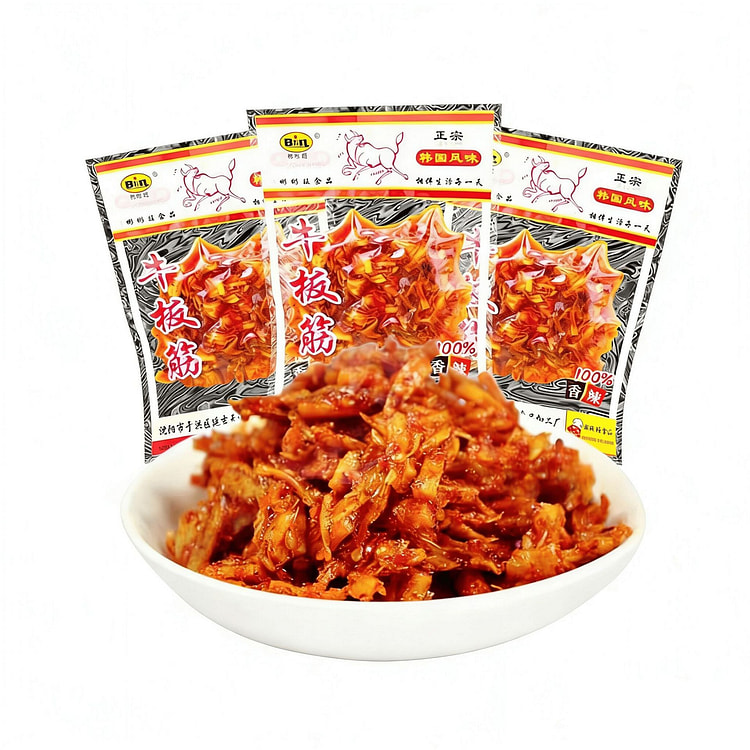 彬彬旺牛板筋朝鲜延边风味韩国香辣东北板筋王小吃零食 10 克*10 包