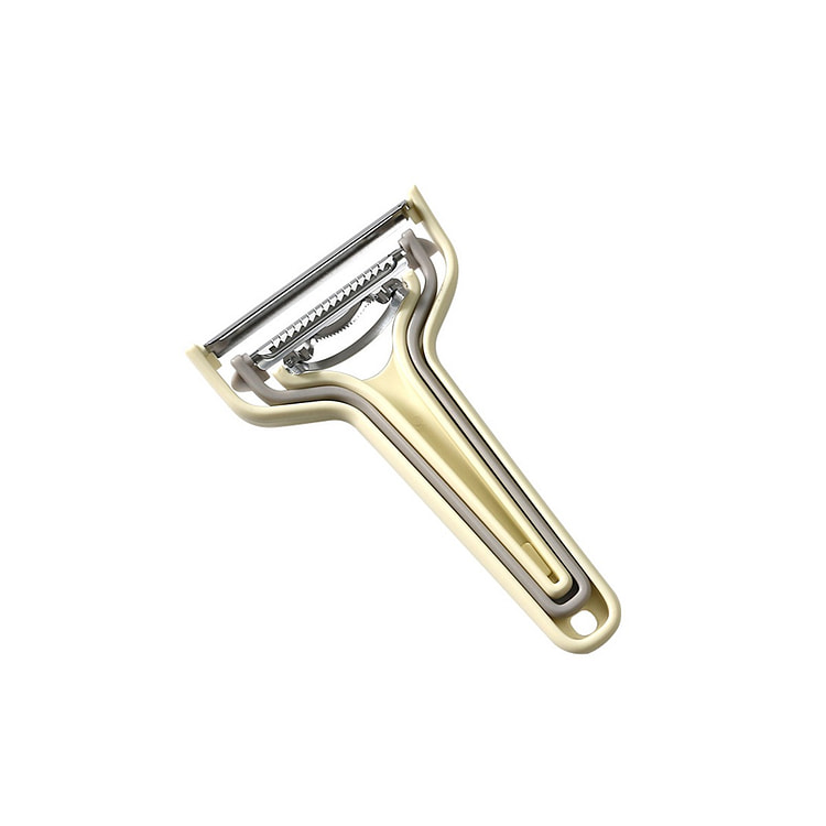 多功能削皮刀三合一不锈钢刮皮刀削皮器 米白色F 1 份