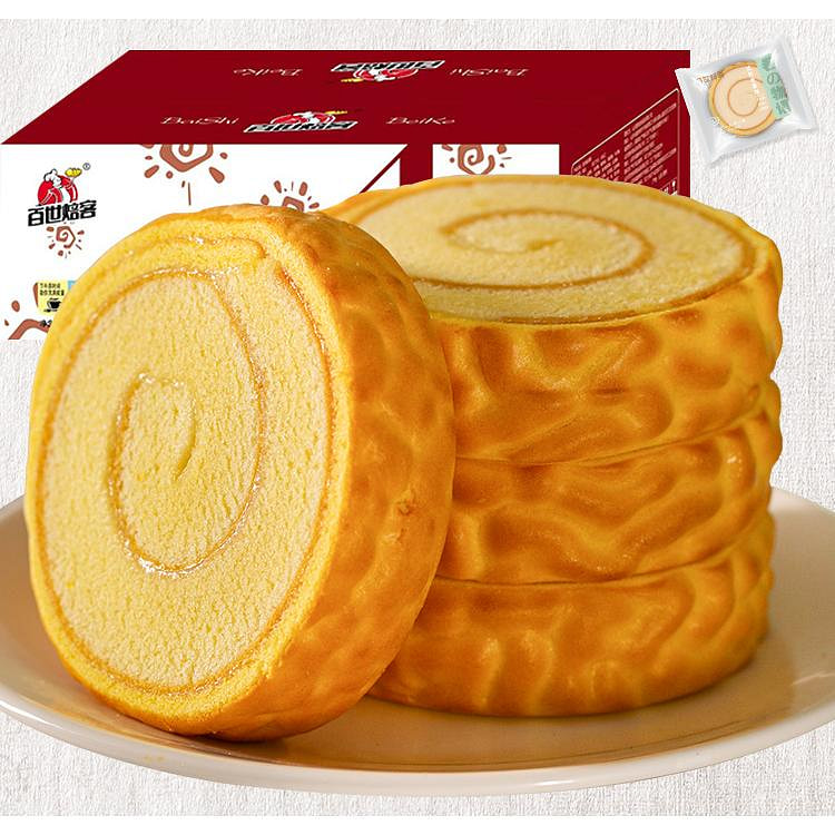 百世焙客 虎皮蛋糕学生营养早餐糕点健康充饥400g*1箱