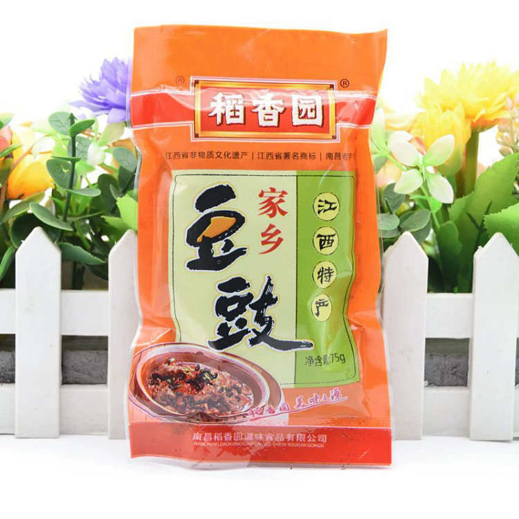 江西老字号特产 稻香园牌 家乡豆豉干 免洗古法酿造蒸鱼蒸排骨75g*1袋