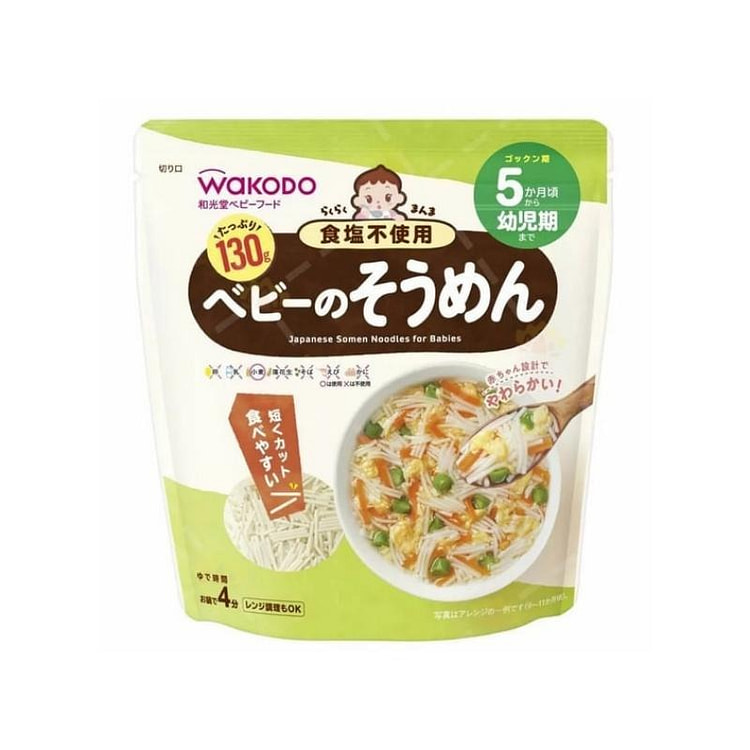 【日本直邮】WAKODO和光堂 5个月+ 婴儿碎面 细面 130g