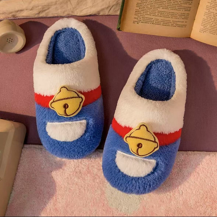 Blue Indoor warm non-slip slippers 1 Pair