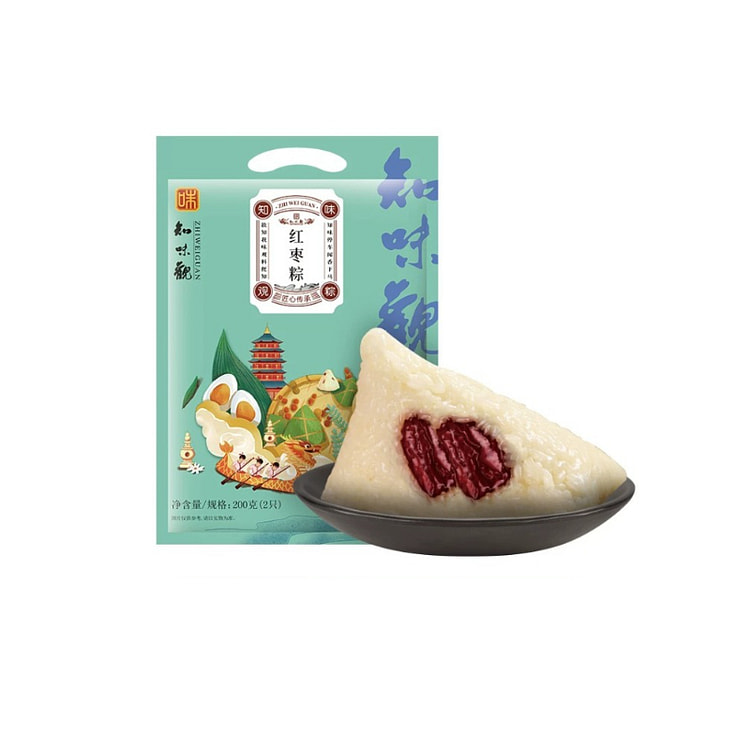 知味观端午节豆沙杂粮粽子红枣粽100g*2只*1袋 200 克