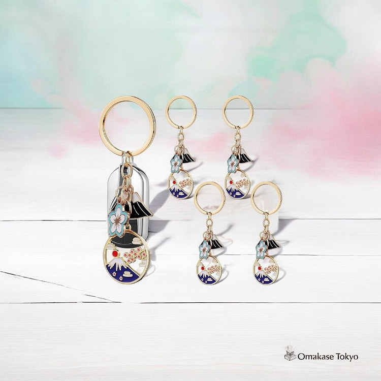 FRCOLOR Mt. Fuji & Cherry Blossom Keychain Set 110 g