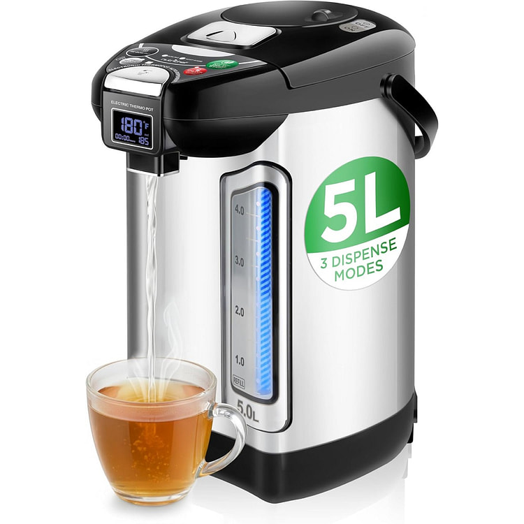 5升不锈钢电热水壶和保温器 液晶显示自动出水长保温 1 份