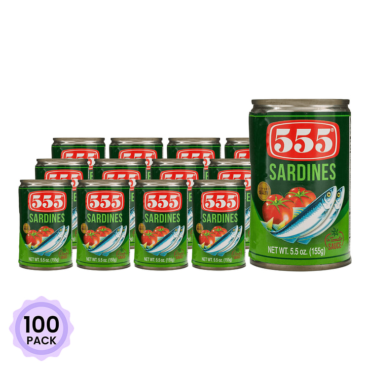 555 番茄酱沙丁魚罐头 5.5 盎司*100 包