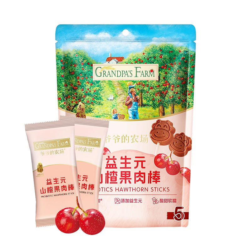 爷爷的农场 益生元山楂果肉棒 72g/袋 1 盒