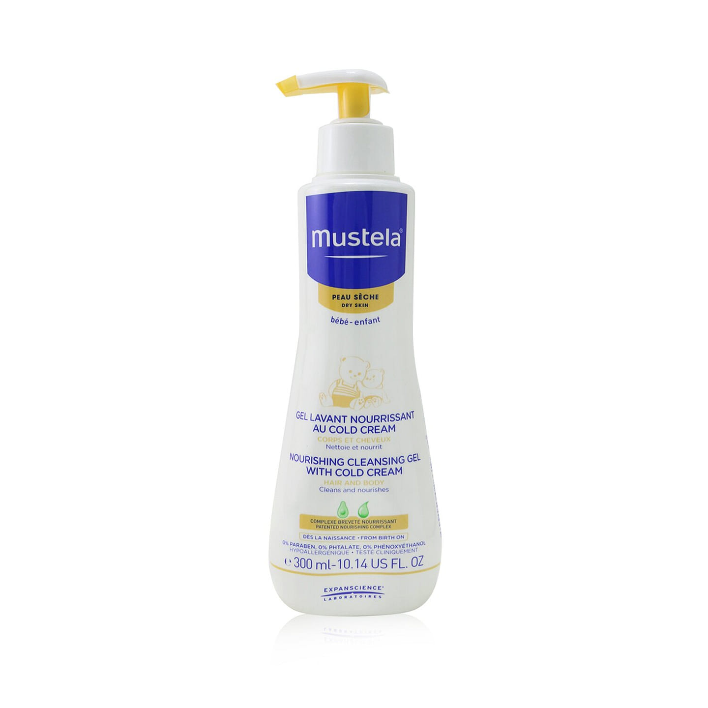 Mustela Nourishing Cleansing Gel with Cold Cream For Hair & Body – For Dry Skin 300ml/10.14oz 300 ml