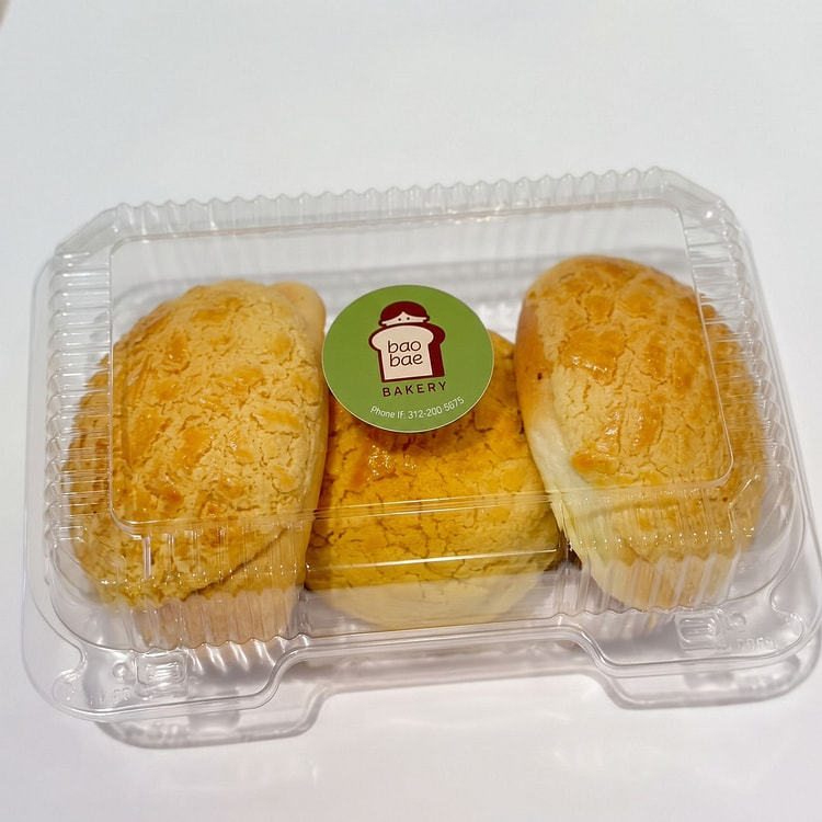 Pineapple Bun mixed 3 flavors Combo 1 count