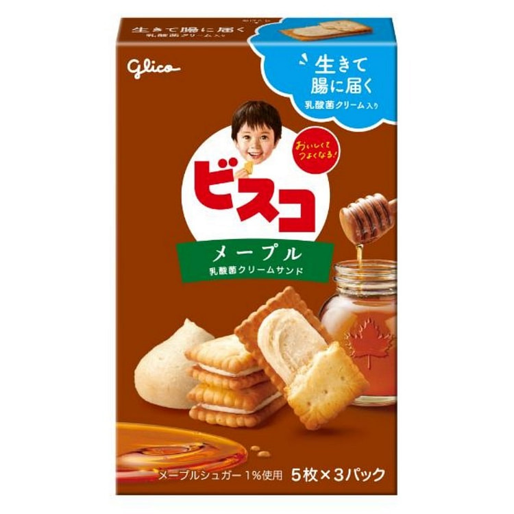 固力果 枫糖口味夹心 酥脆小饼干 5枚x3小包