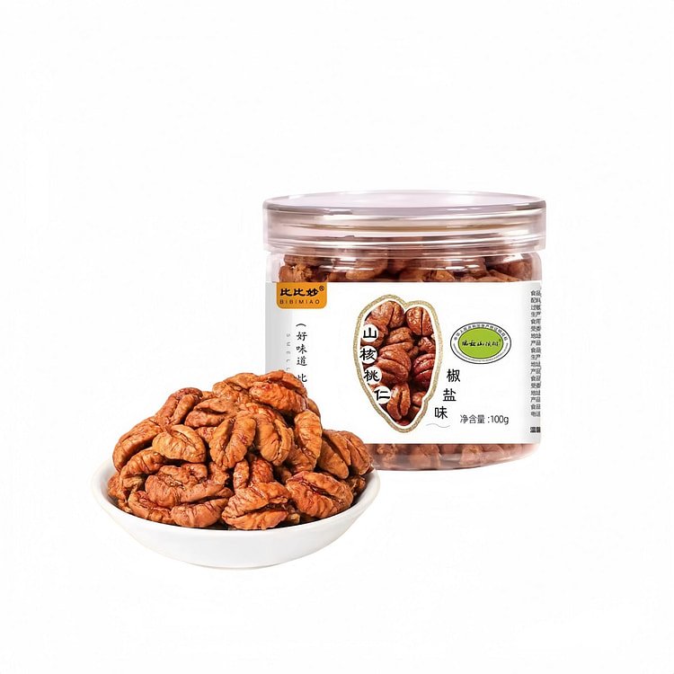 【中国直邮】比比妙山核桃仁椒盐味 1罐装 100 克