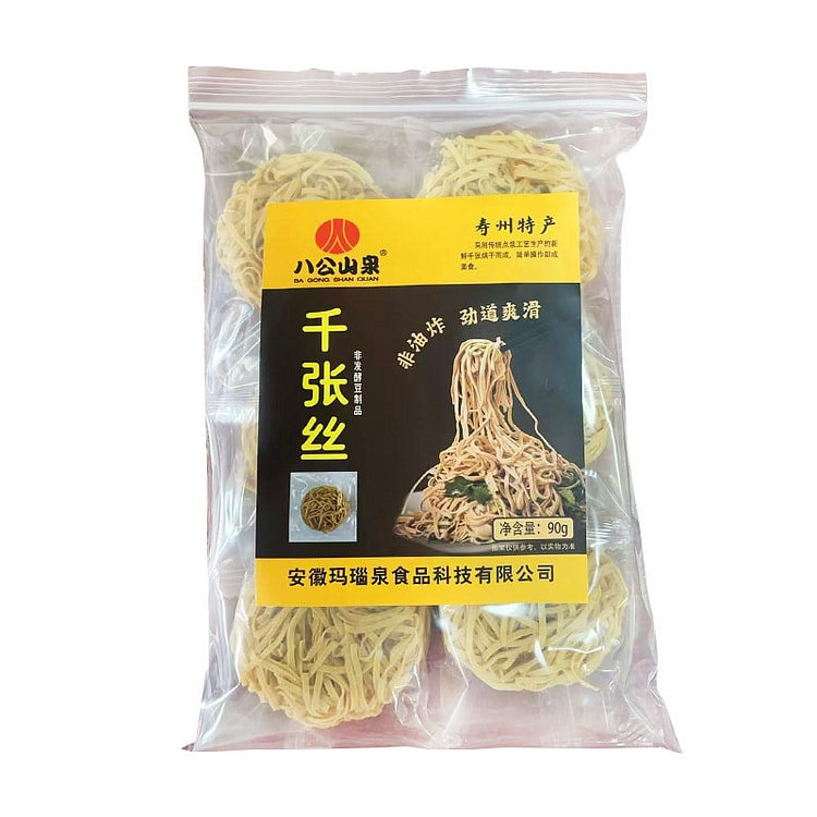 八公山特产 八公山泉烘干千张丝百叶免煮90g*1 90 克