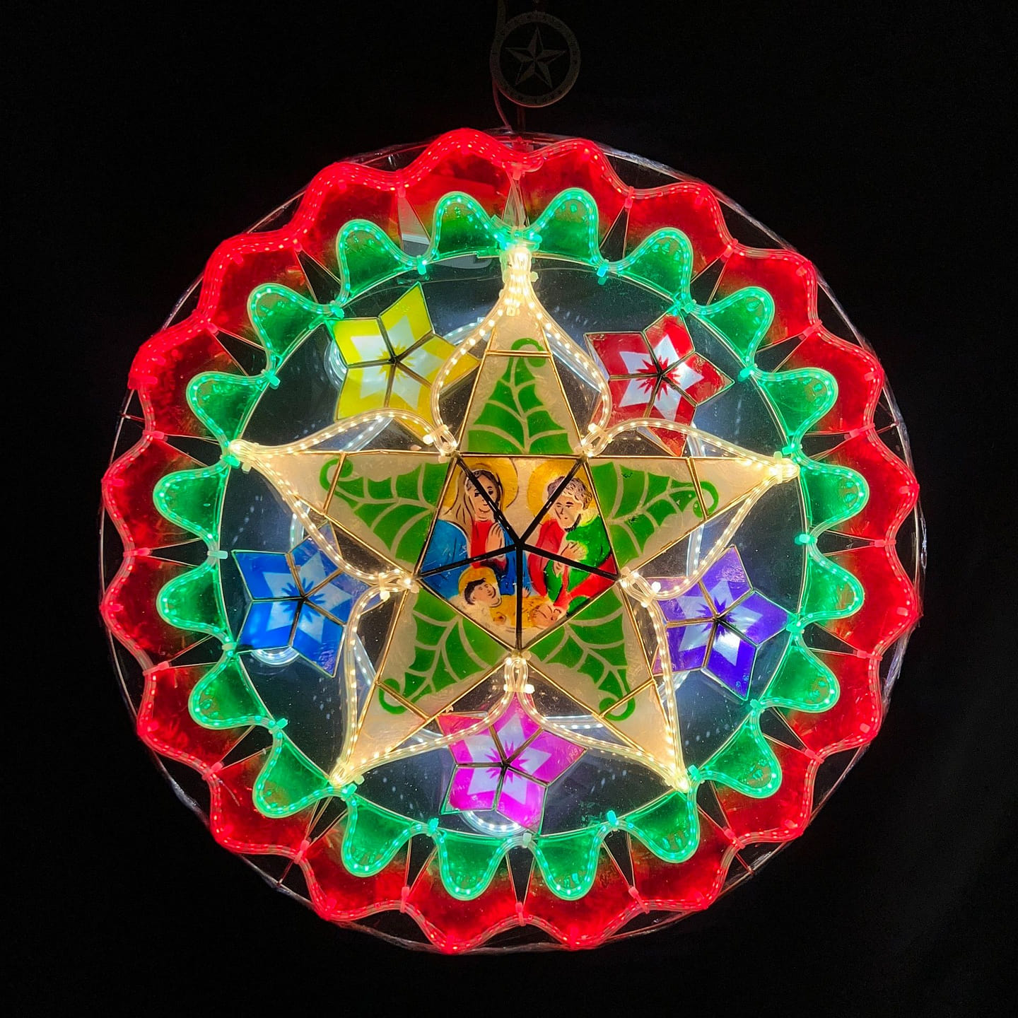 Holy Family Capiz Parol 20 COLORED 1 each