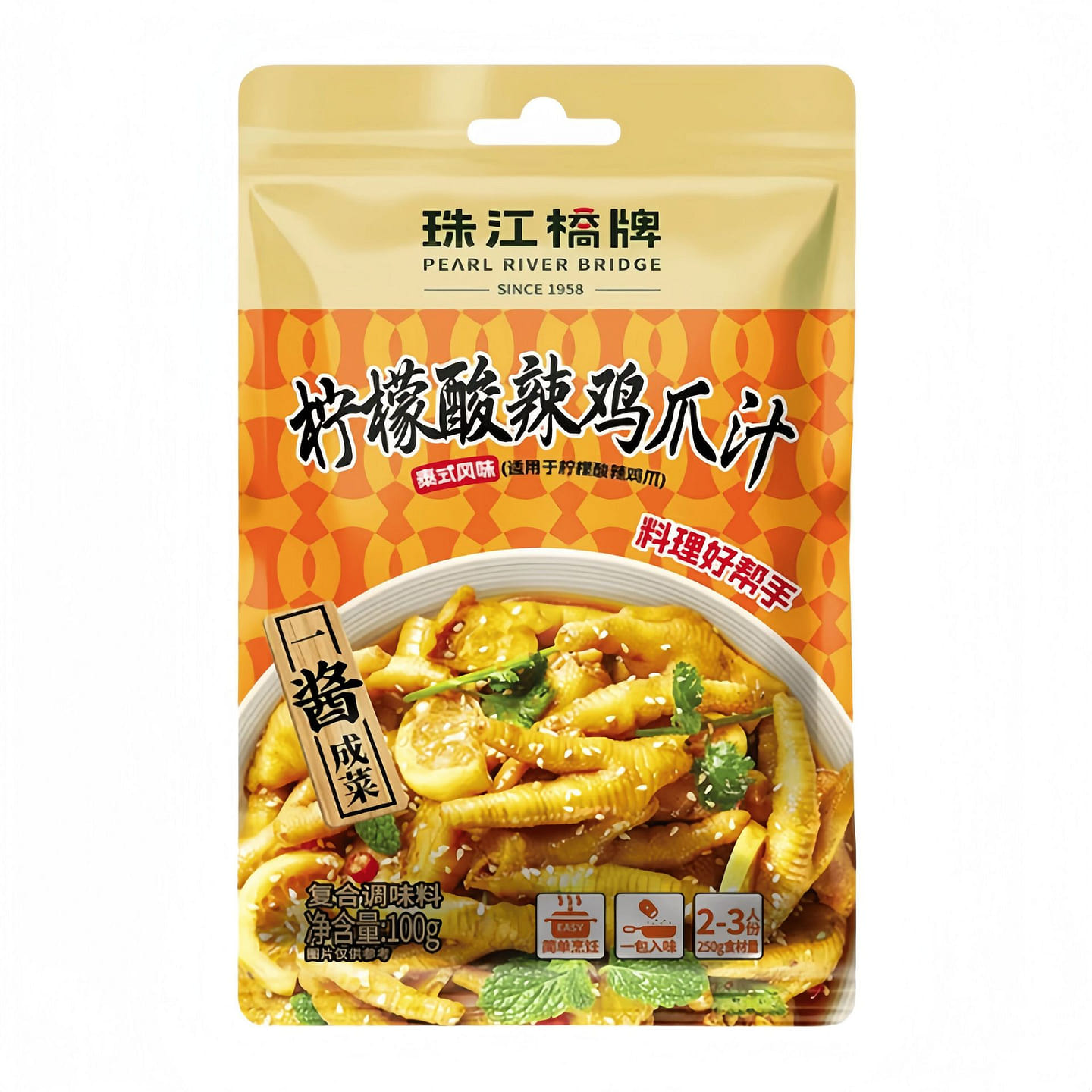 Lemon Spicy Chicken Feet Sauce 100g*1 bag 100 g