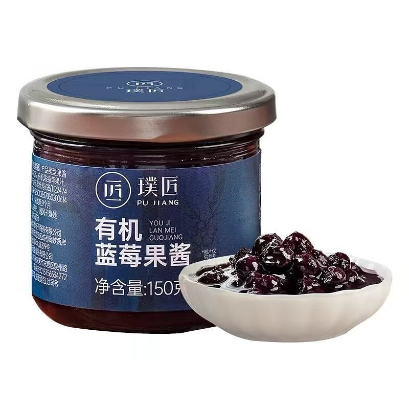 Pujiang Organic blueberry jam 150g*can 150 그램