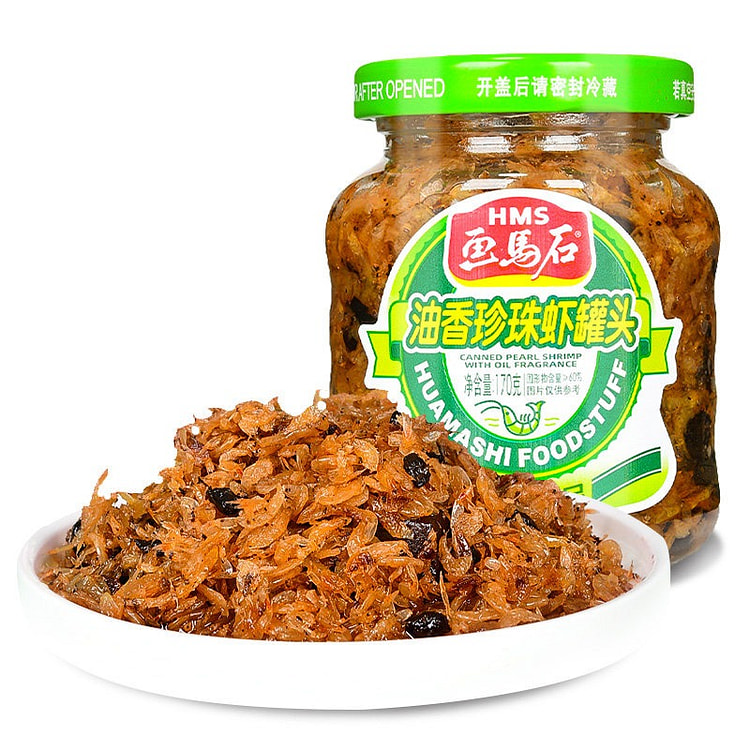 画马石 油香珍珠虾罐头1瓶 170 克