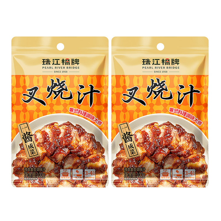 珠江桥牌老娘叉烧汁叉烧汁100g*2袋