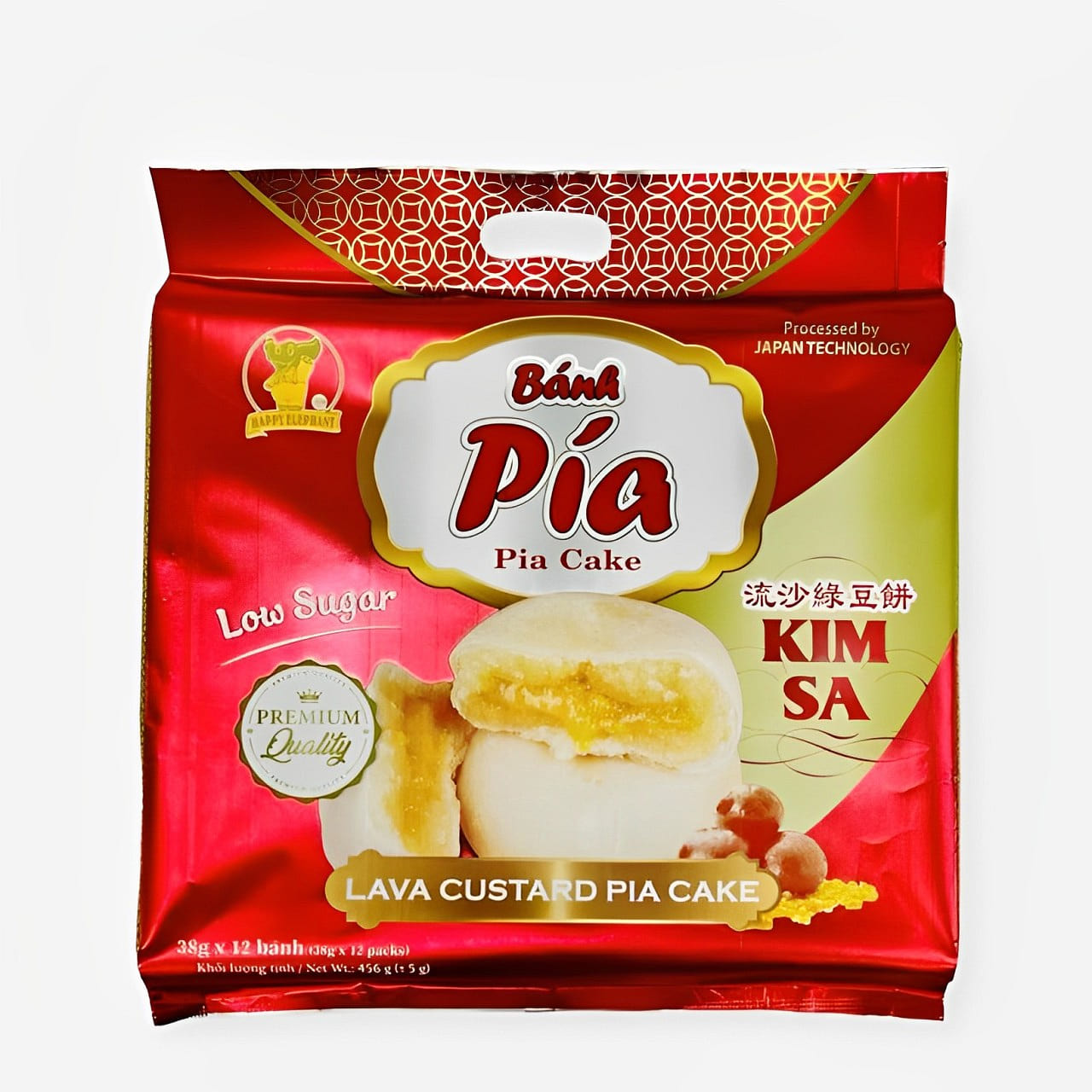 Happy Elephant Pia Cake Lave Custard Mung Bean Kim Sa 456 g 1 個