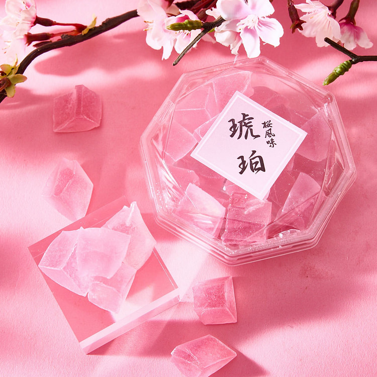 樱花红白糖水晶糖