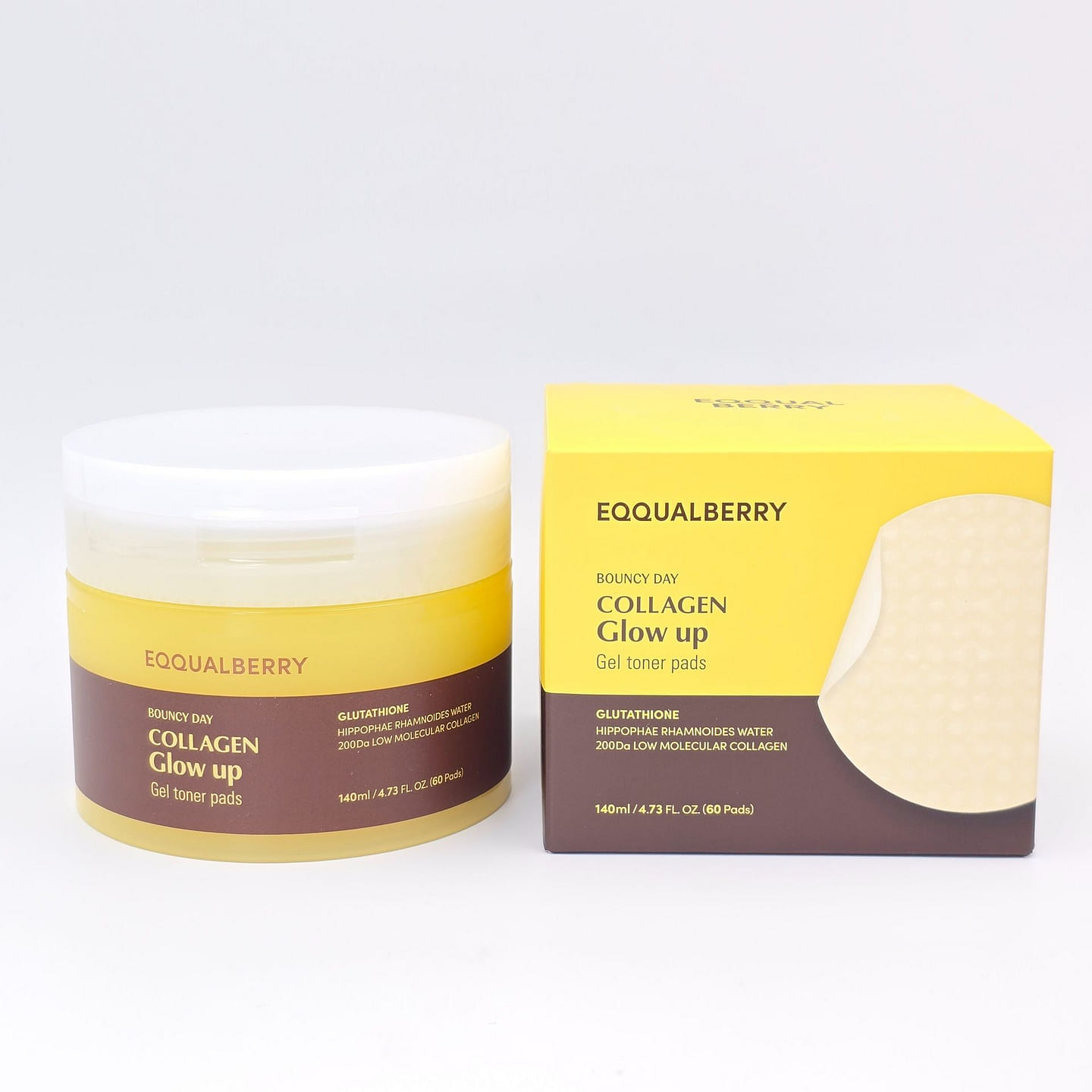 [EQQUALBERRY] Collagen Glow Up Gel Toner Pads 140 ml