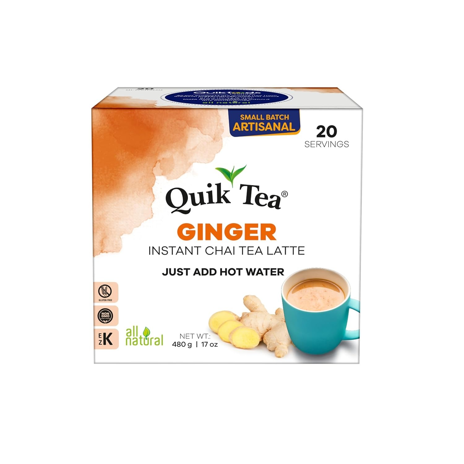 QuikTea Ginger Chai Tea Latte - 20 Count 1 box - Weee!