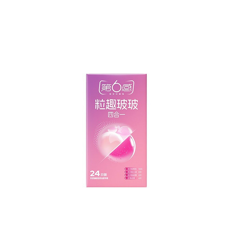Hyaluronic textured condoms, 24pcs/box 1 count