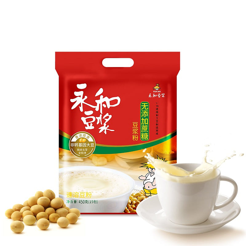 Yonghe Soy Milk no cane sugar soy milk 450g 450 g
