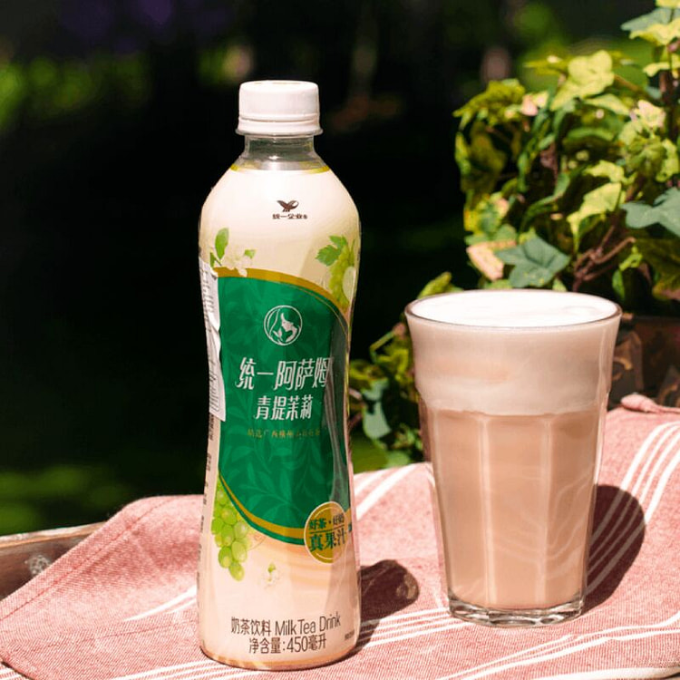 统一 阿萨姆奶茶饮料 青提茉莉味