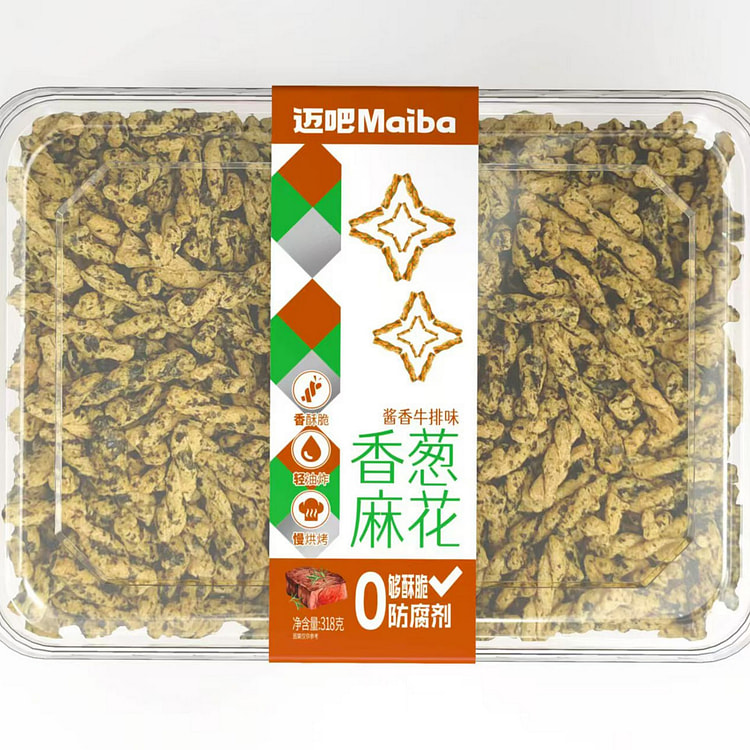 迈吧 香葱麻花酱香牛排怀旧小吃【早餐零食】