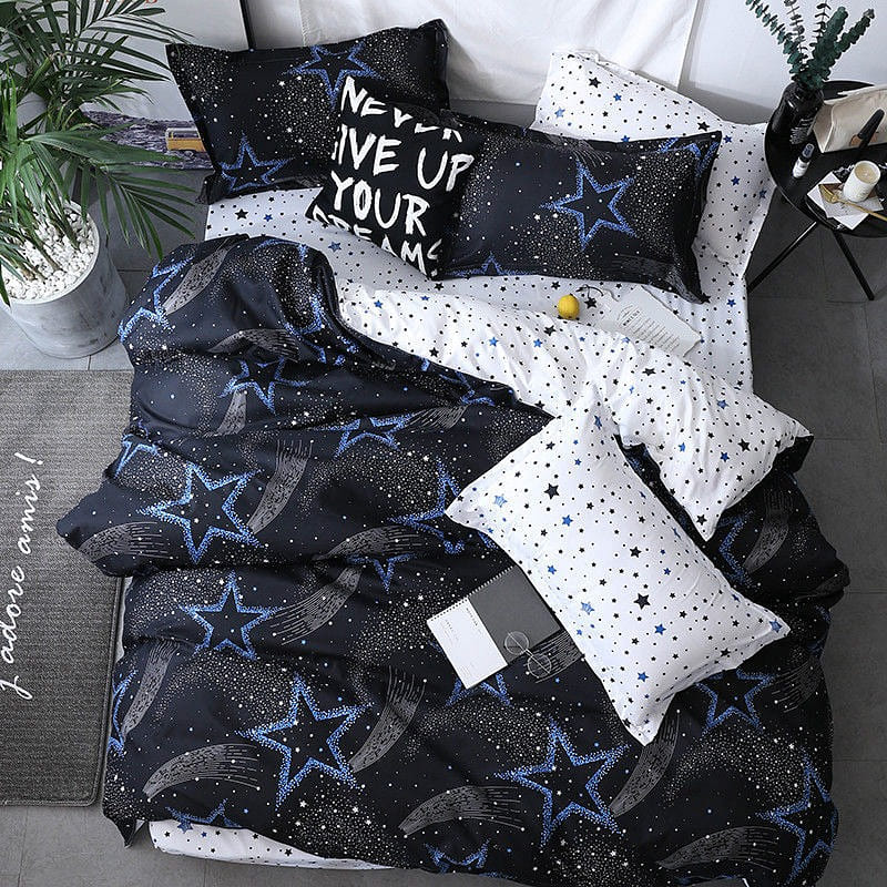 [Starry Starry K150*200] INS Bed 4 Piece Duvet Cover + Sheet + Pillow Ca 1 each