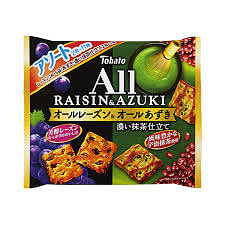Tohato Red Bean Matcha & Raisin Biscuit 22 pcs 1 each