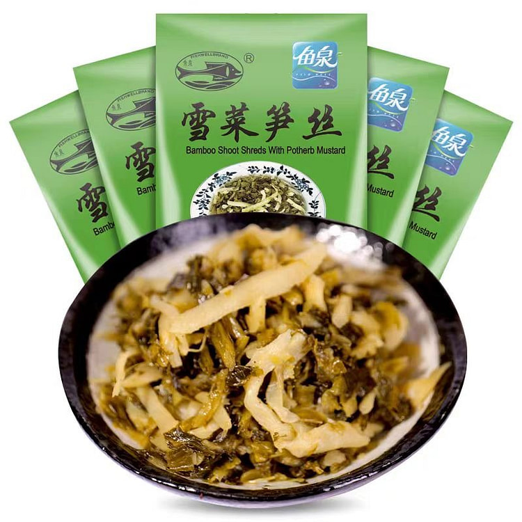 鱼泉榨菜雪菜笋丝80g/袋涪陵咸菜开味小菜 雪菜 (min 2)