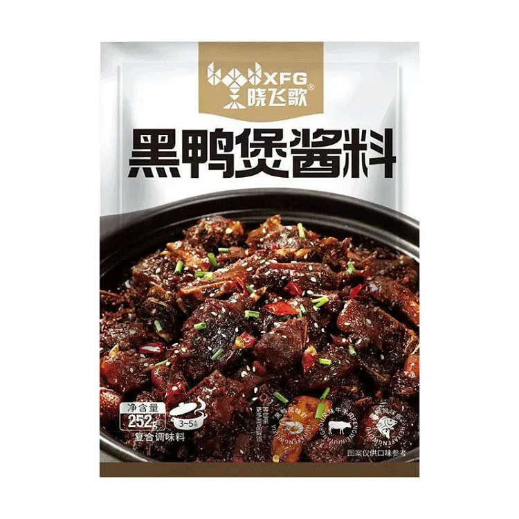 晓飞歌黑鸭煲酱料干锅酱专用调味料252g 252 克