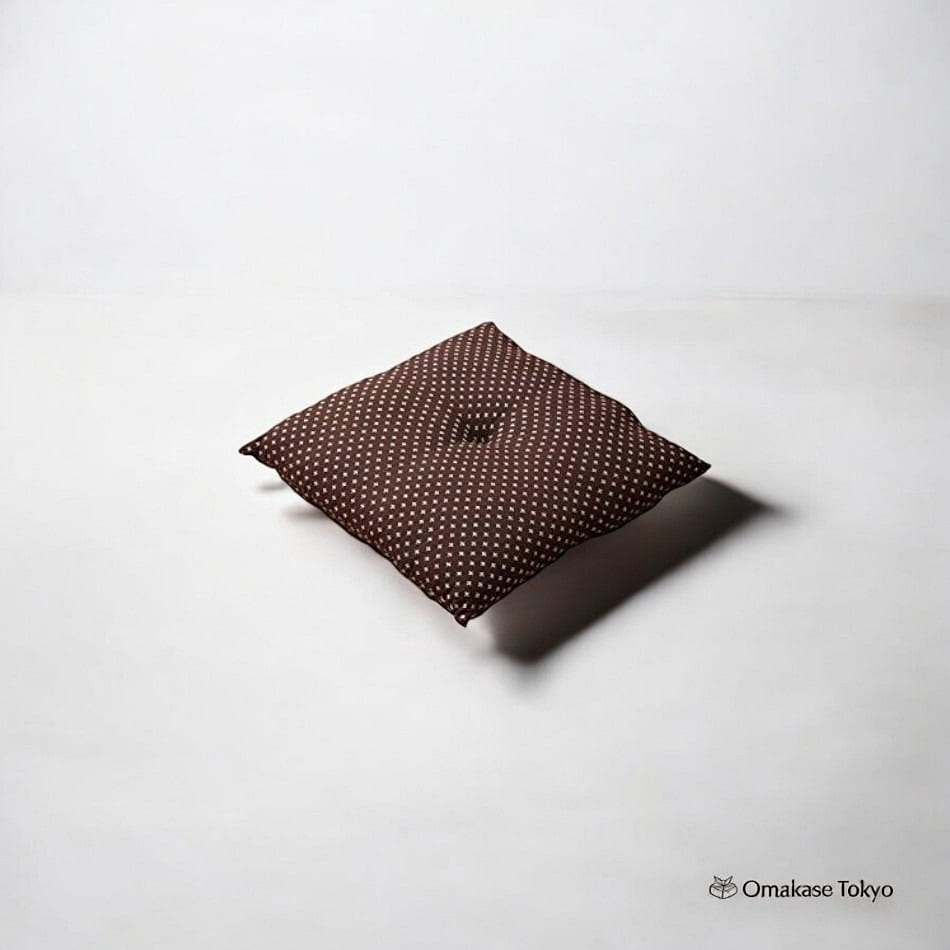 Meisenban Zabuton Cushion Sashiko-Brown 1800 g