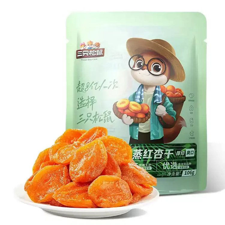 三只松鼠红杏干106g*1袋免洗无核杏肉 106 克