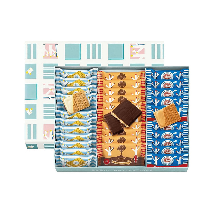 砂糖奶油树 黄油焦糖布蕾炭火巧克力饼干礼盒 34枚 1 份