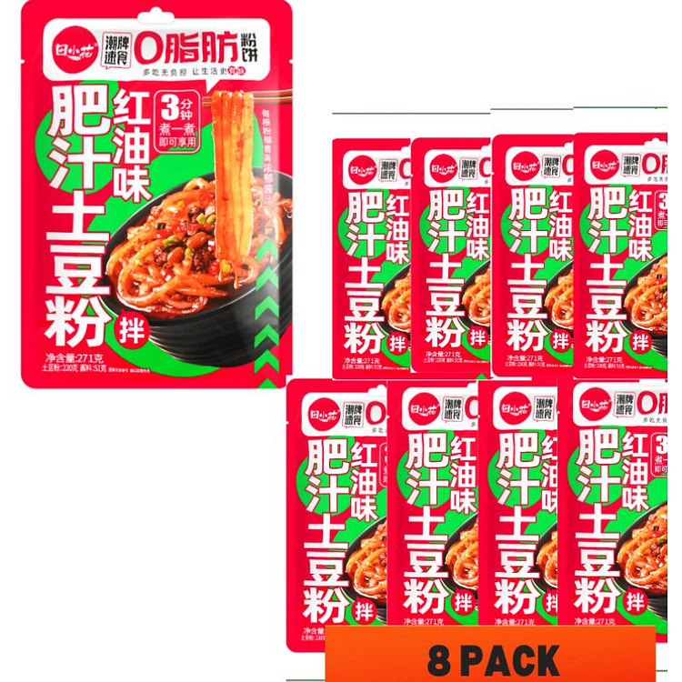 271克*8袋田小花0脂肪土豆粉粉(红油味)