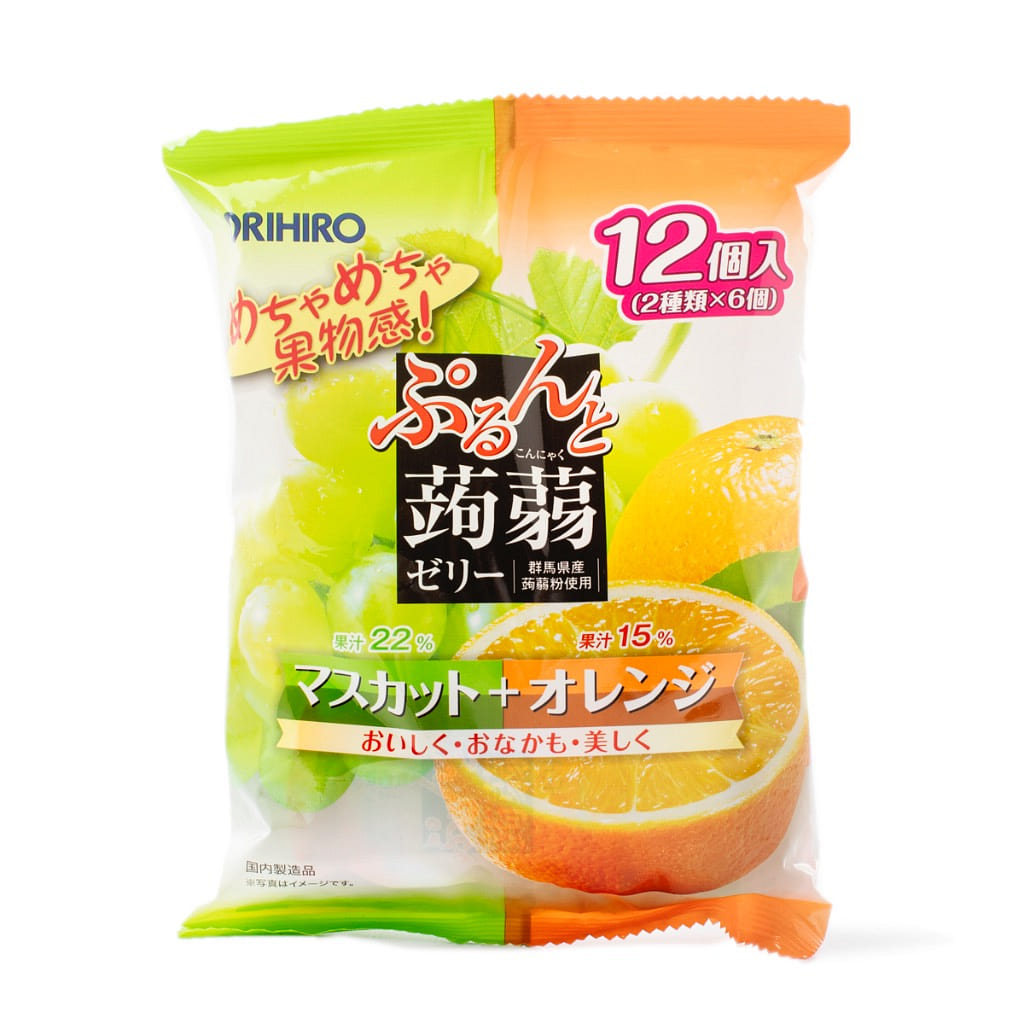 Orihiro Muscat and Orange Konjac Jelly 12pcs 240 g*12 pack