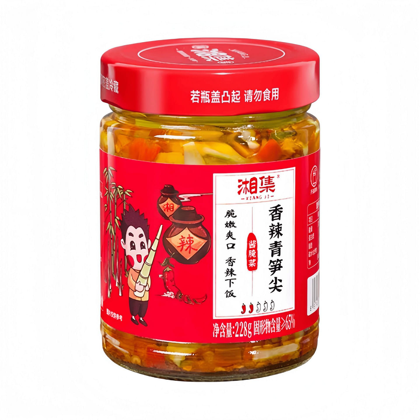 Spicy Green Bamboo Shoot Tips 228g*1 Bottle 228 g