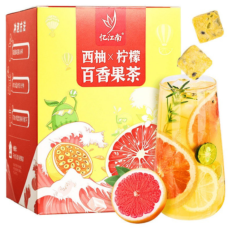 忆江南西柚柠檬百香果茶105g水果茶茶包养生茶 105 克