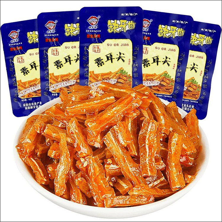 网红零食爆辣缺牙齿素耳尖16克*10包 160 克