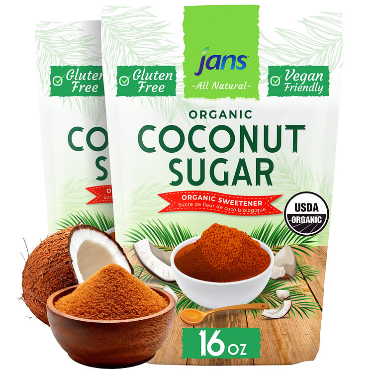 Jans - Đường dừa hữu cơ, 454g, Hộp 1 túi 16 oz