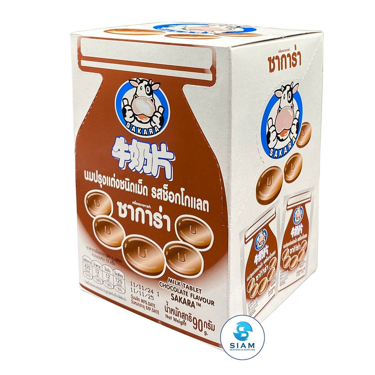 Sakara Milk Tablets, Chocolate Flavor, Thai Snack