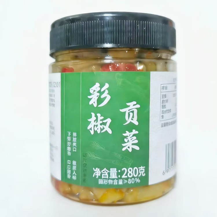 彩椒贡菜开罐即食280g 1 罐