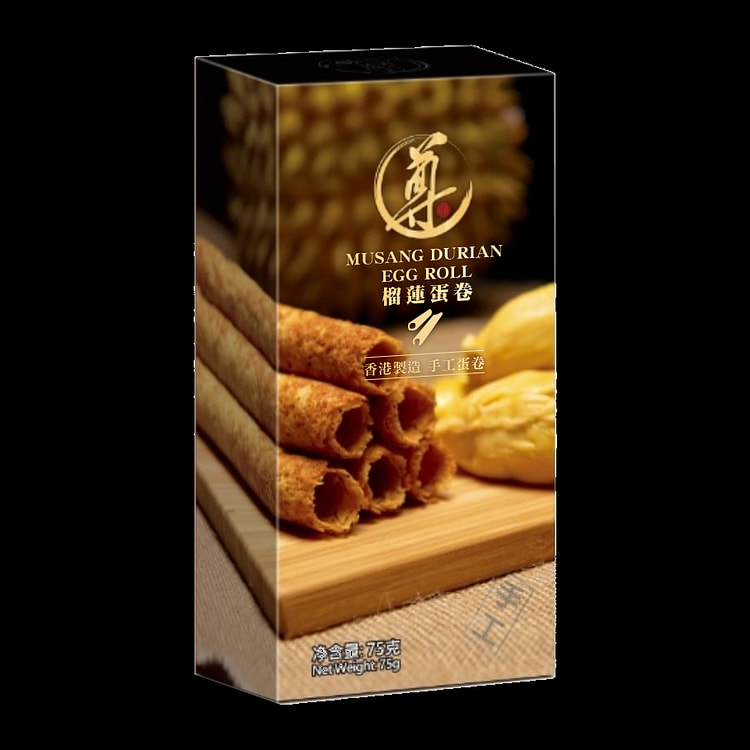 《尊》香港製造 手工蛋卷 6支紙盒裝 榴槤味