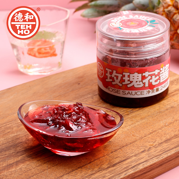 德和玫瑰鲜花酱果酱蜂蜜花茶饮品248g*1罐