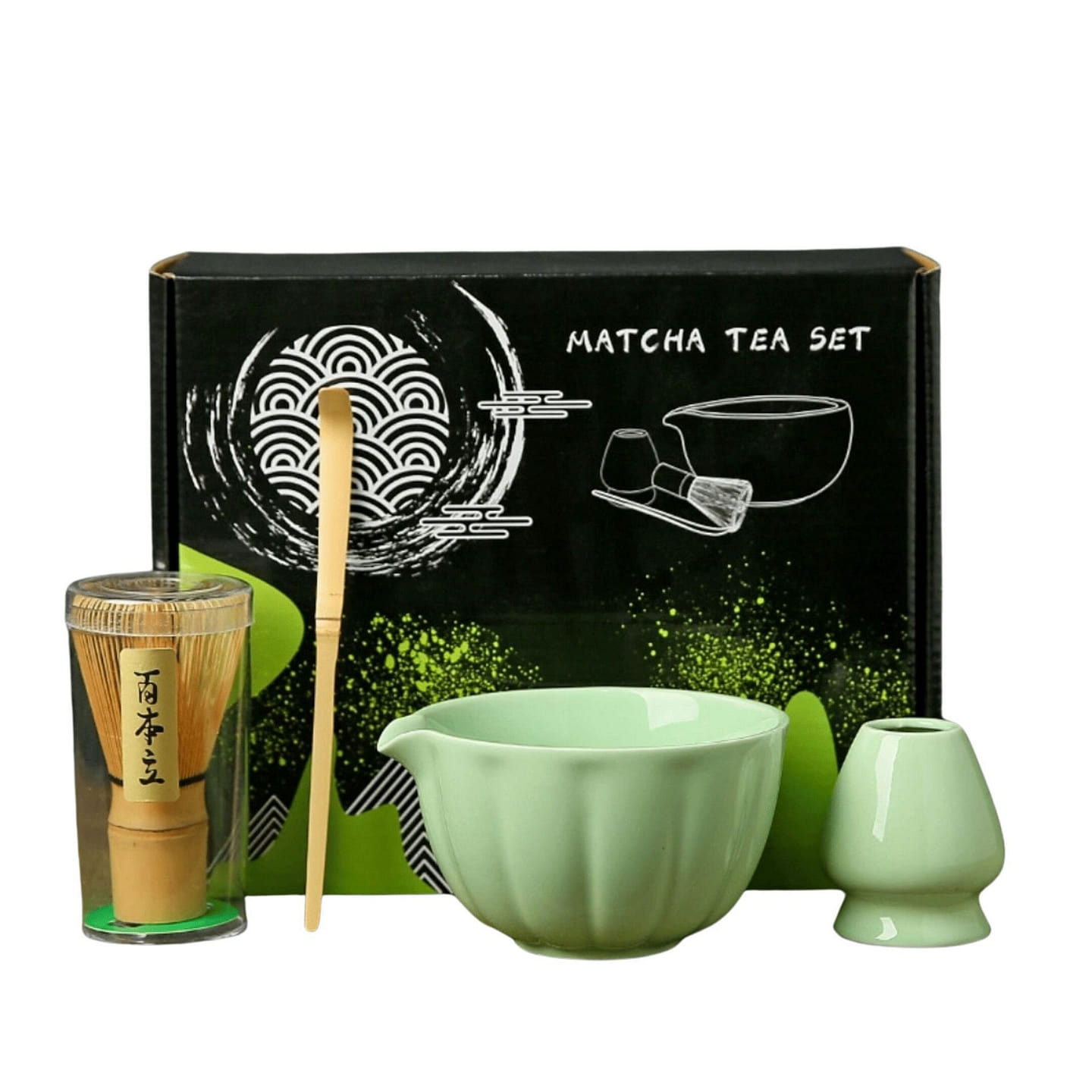 Japanese Matcha Tea Set – Traditional Handmade 4 each